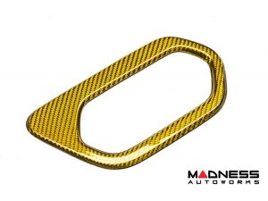 Alfa Romeo Giulia Front Sensor Frame Cover - Carbon Fiber - Quadrifoglio - Yellow Candy